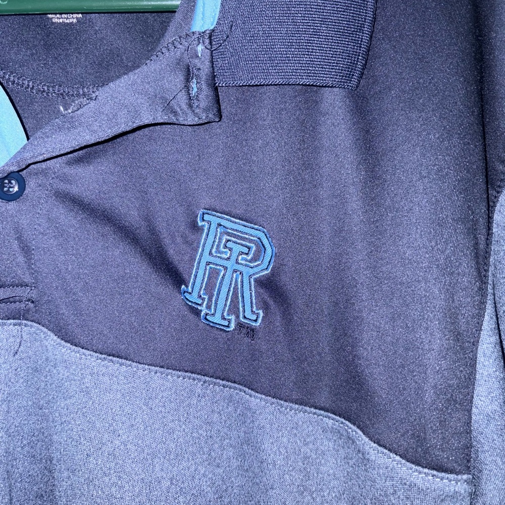 Colosseum Navy and Light Blue Polo Shirt